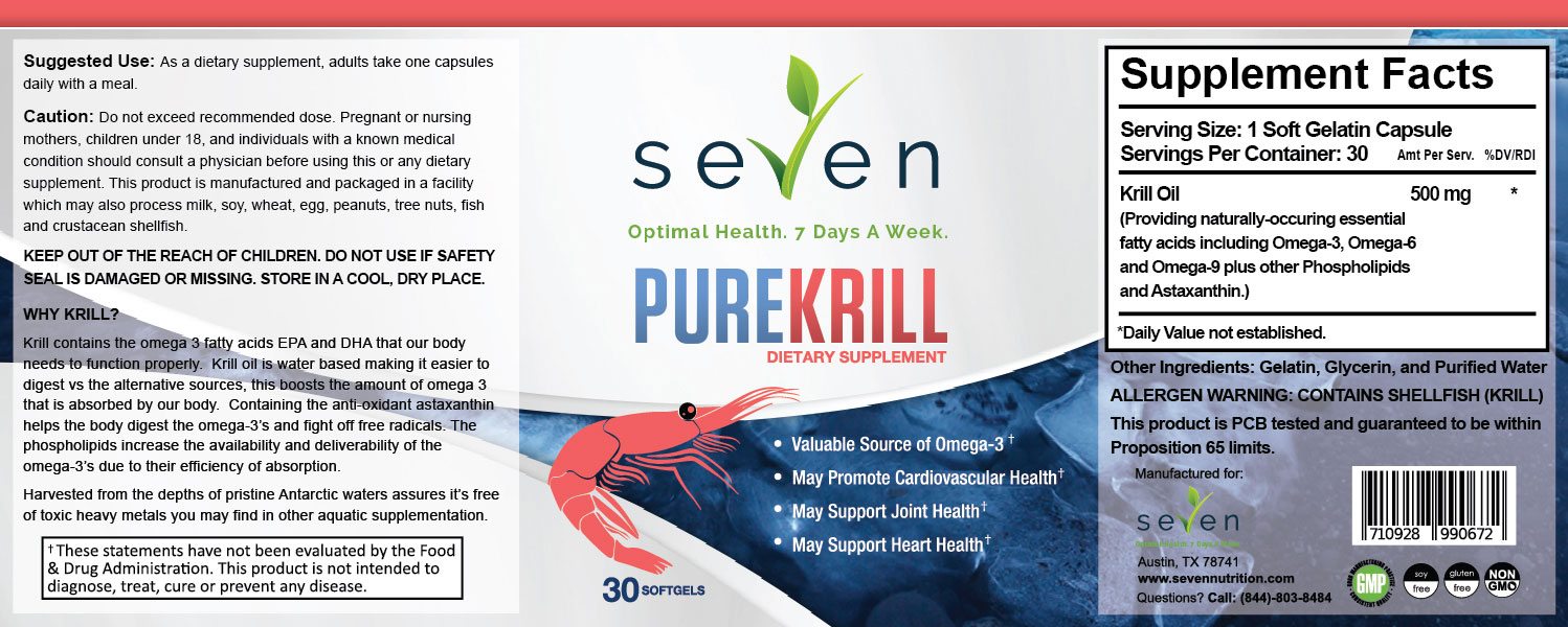 PureKrill Supplement Facts
